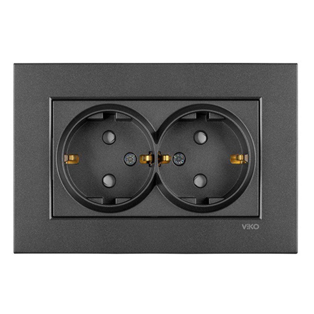 VİKO-NOVELLA İKİLİ TOPRAKLI PRİZ-FÜME