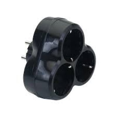 DEPA- 3 LÜ TOPRAKLI FİŞ PRİZ (GOLYAT )-SİYAH