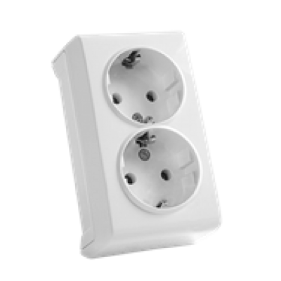 İKİLİ TOPRAKLI SIVA ÜSTÜ PRİZ